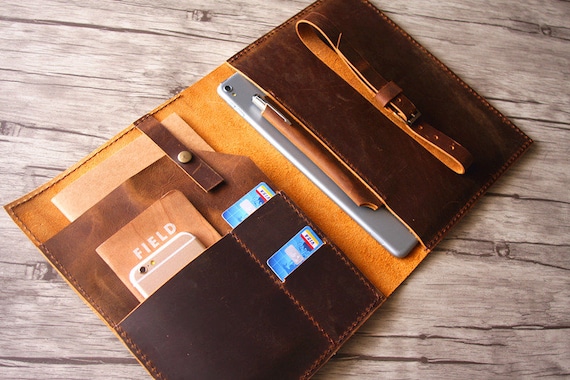 Embossed Leather Portfolio A4 Folder Padfolio Travel Planner | Etsy