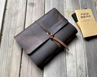 Personalized Leather Photo Album: Handmade Wedding Guest Book