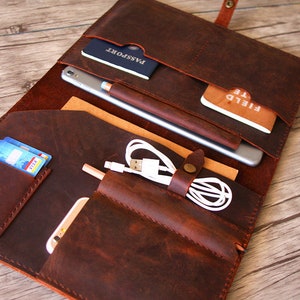 Portafolio de cuero único, Padfolio de bloc de notas legales A4 personalizado, planificador de viajes, estuche de carpetas de cuero, organizador de documentos