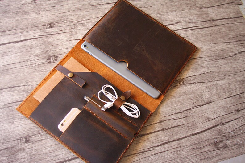 Personalized Leather Portfolio Legal A4 Padfolio Travel Etsy