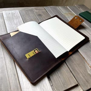 Funda de cuero personalizada para libreta, funda tipo billetera grande (extra) para libreta Moleskine, portafolios para libreta de composición, funda para diario A5, B5, A4