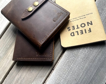 Personalized Leather Passport Case: Vintage Brown Travel Wallet