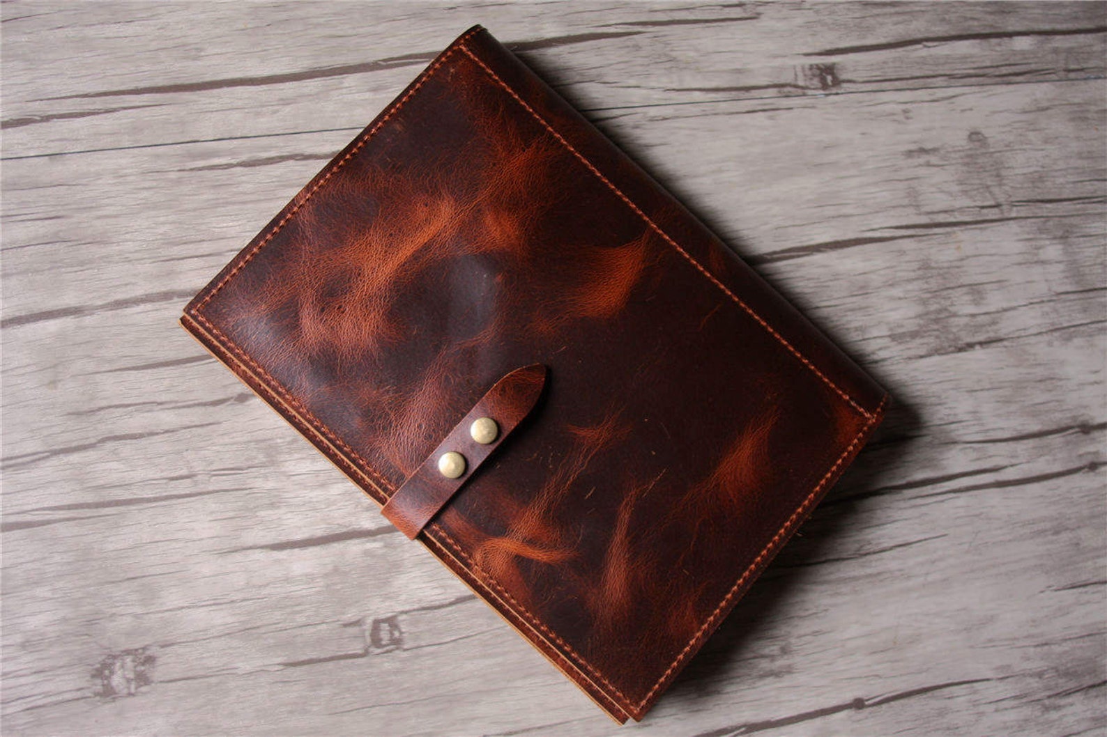 Zipper Luxury Leather Portfolio A4 Binder Leather Portfolio Etsy