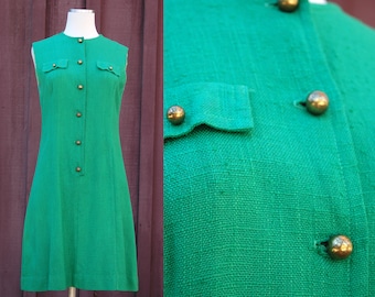1960s Jumper Drop Waist Tweed-Green Jumper J.Taylor Jumper Twiggy Go-Go Jumper St Patrick/'s Day Green Mod Style Dress 60/'s Vibe Dress Sz 6