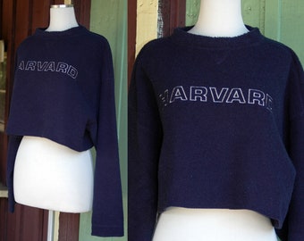 cropped harvard sweatshirt