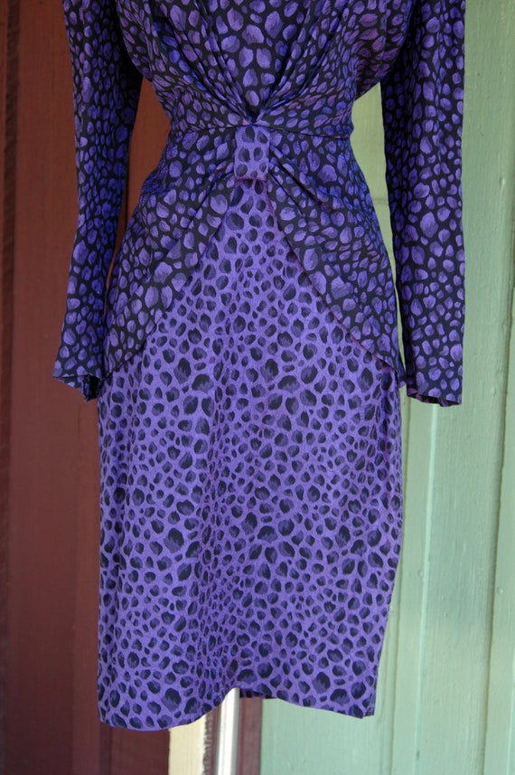 HOLIDAY 1980s 1990s Purple Black Two Tone Formal … - image 3