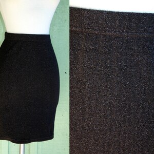 Charcoal Grey Wool Silver Metallic Mini Skirt by Marie France