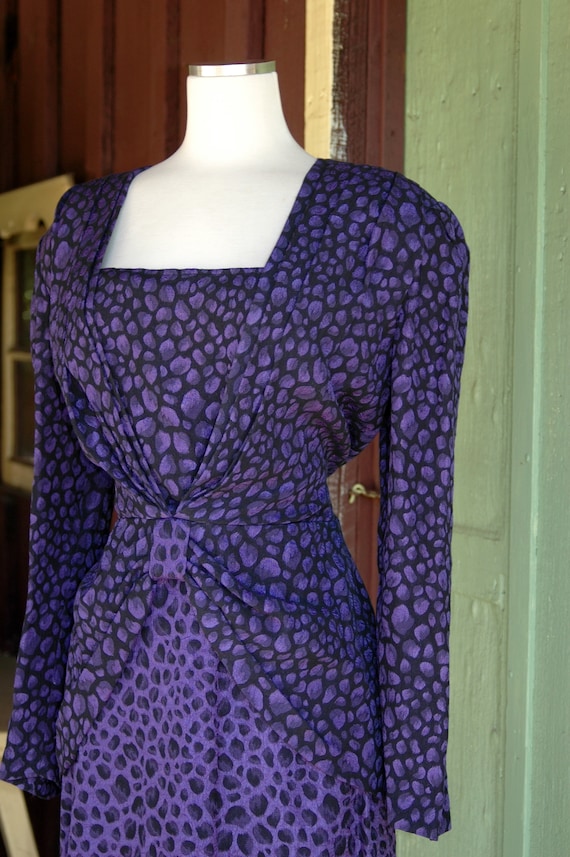 HOLIDAY 1980s 1990s Purple Black Two Tone Formal … - image 8