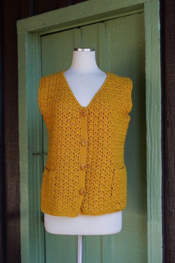 1960s Yellow Knit Sweater Top main image 1