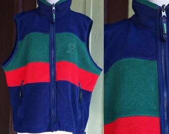 90s XL Ebtek Eddie Bauer Fleece Vest, Blue (purple Hued