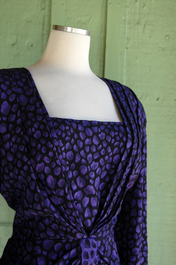 HOLIDAY 1980s 1990s Purple Black Two Tone Formal … - image 9