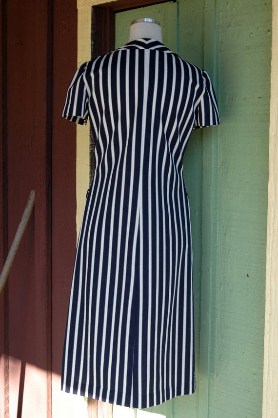60's Striped Midi Dress with Sailor Bow