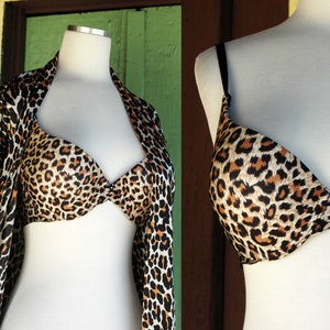 1990s Leopard Print Push Up Bra by Frederick’s of Hollywood 34D