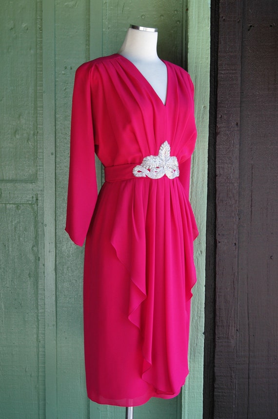 13886 Pale Pink Draped Dress