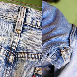 1980s Acid Wash Distressed Levis 501 Jeans // 80s 501 Levi Strauss Button Fly Light Wash image 9