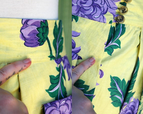 Purple green yellow skirt online