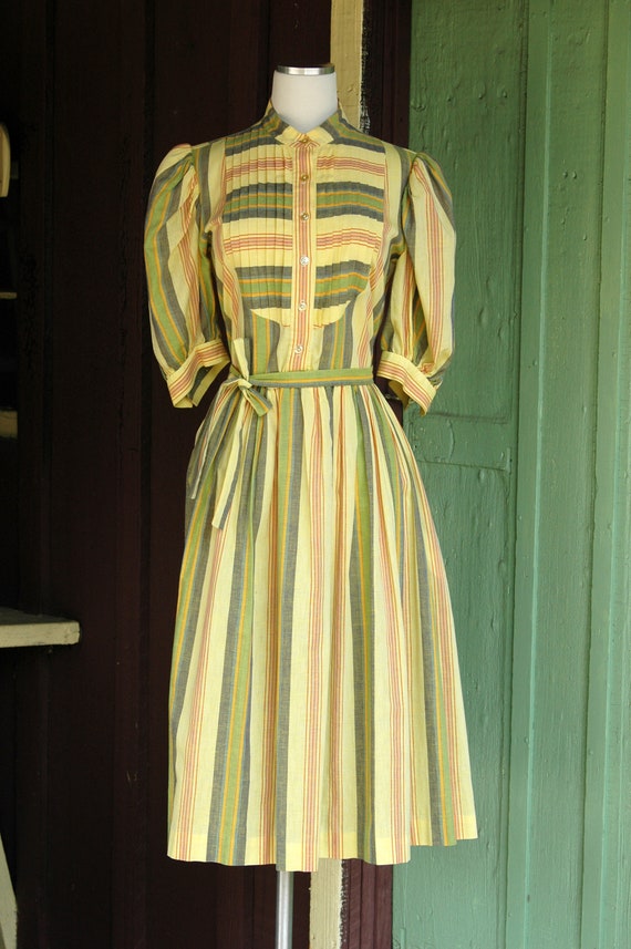 1980s does 1950s Style Midi Dress // 80s Hartsvil… - image 2