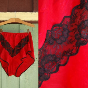 Lace Panties Red Panties Sheer Panties Sheer Lace Panties in Red Lace  Valentine's Gift Lace Knickers Sheer Knickers 