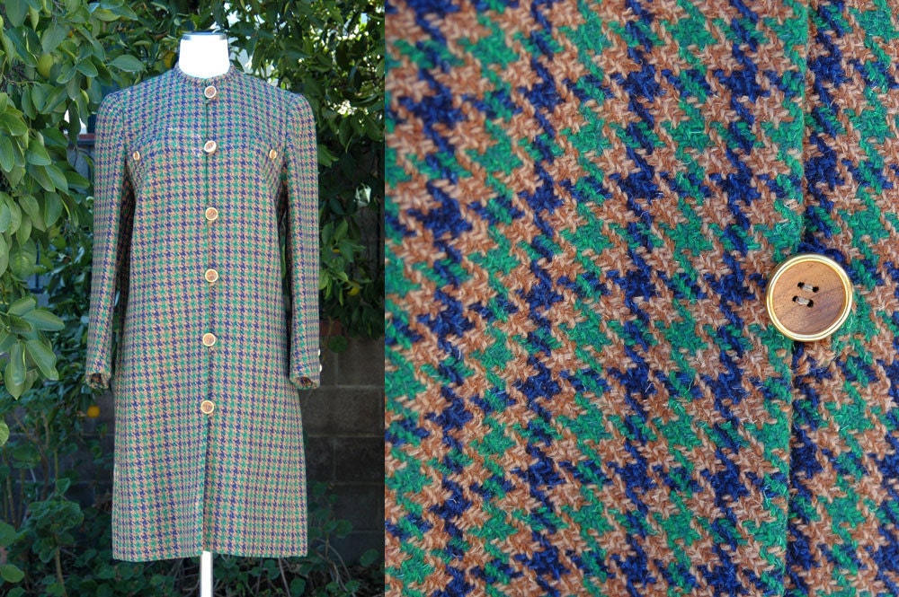 60s Collarless Coat - Etsy