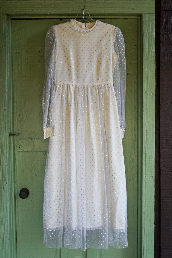 cream dress with silver dots Lacey Cream Polka Dot Short Dress | Women's Clothing