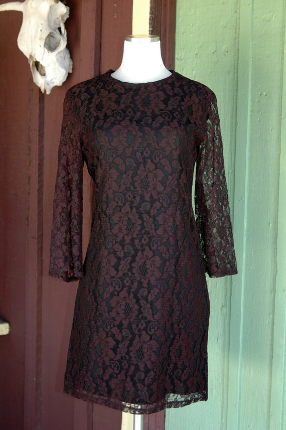 Robe Noire Dentelle Manches Longues My Story - Taille M - Occasion Très Bon état
