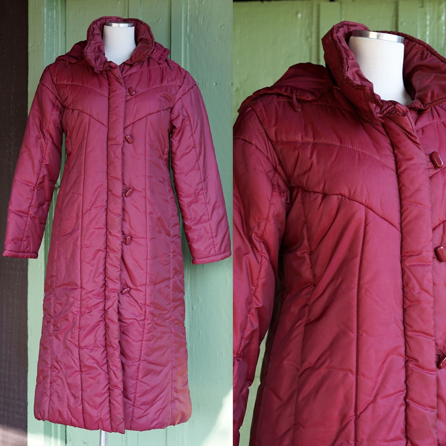 80s Quilted Long Coat - Etsy 80s Quilted Long Coat - Etsy