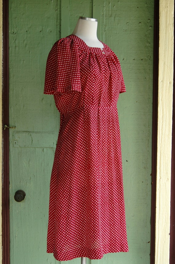1960s does 1930s 1940s Style Red and White Polka … - image 6