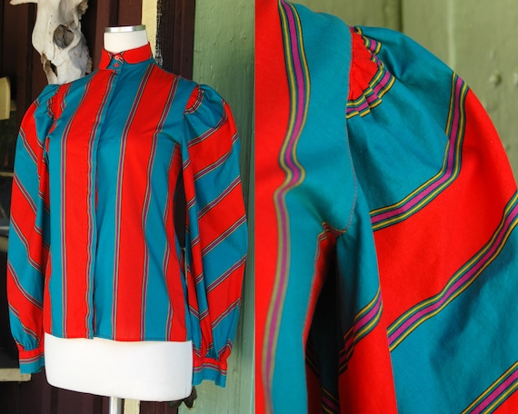 1980s 1990s Teal Green Orange Red Pink Yellow Stri