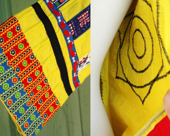 60's Orange Navy and Yellow Caftan by The Traveling Kitty main image 0