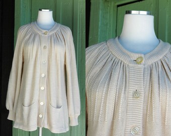 Tan Striped Cardigan - Etsy
