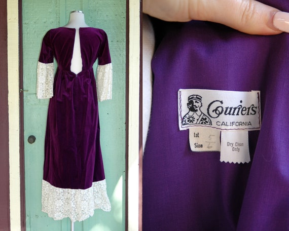 Purple velvet maxi dress hotsell