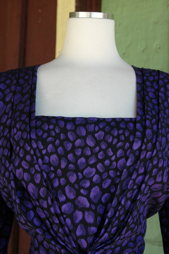 HOLIDAY 1980s 1990s Purple Black Two Tone Formal … - image 5