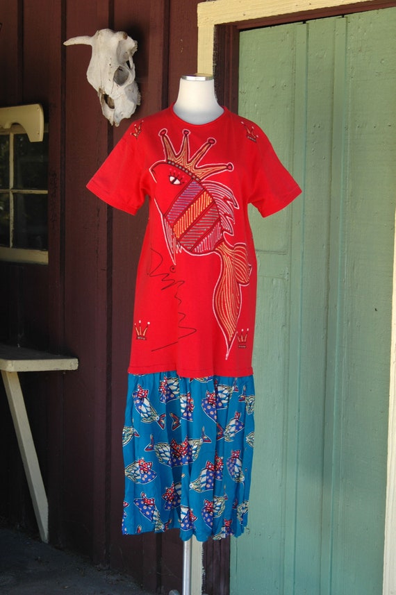 red dress with fish Stylish Koi Fish Dress Outfit for a Fab Evening
