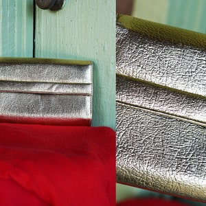 1960s Gold Metallic Envelope Clutch Purse // Mid Century Gold Evening Bag Purse