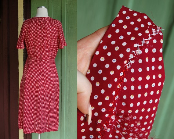 1960s does 1930s 1940s Style Red and White Polka … - image 7