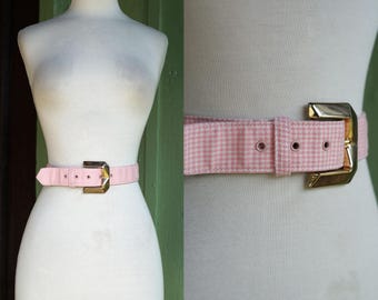 Vintage 80s Waist Belt Womens Pink Gold Barbie Twee Retro  display picture 3