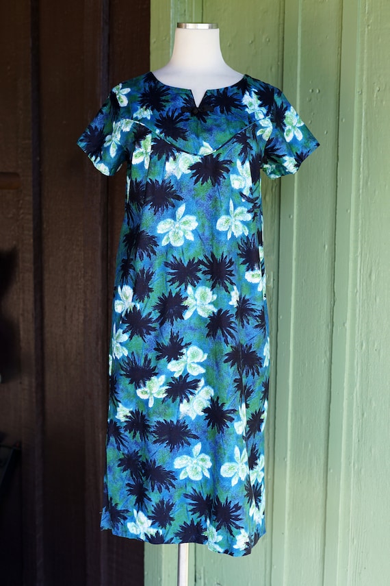 casual muumuu dress HAJWOH Plus Size Muumuu Dress Hawaiian Print Cotton Short Sleeve Casual Loose Fit Summer