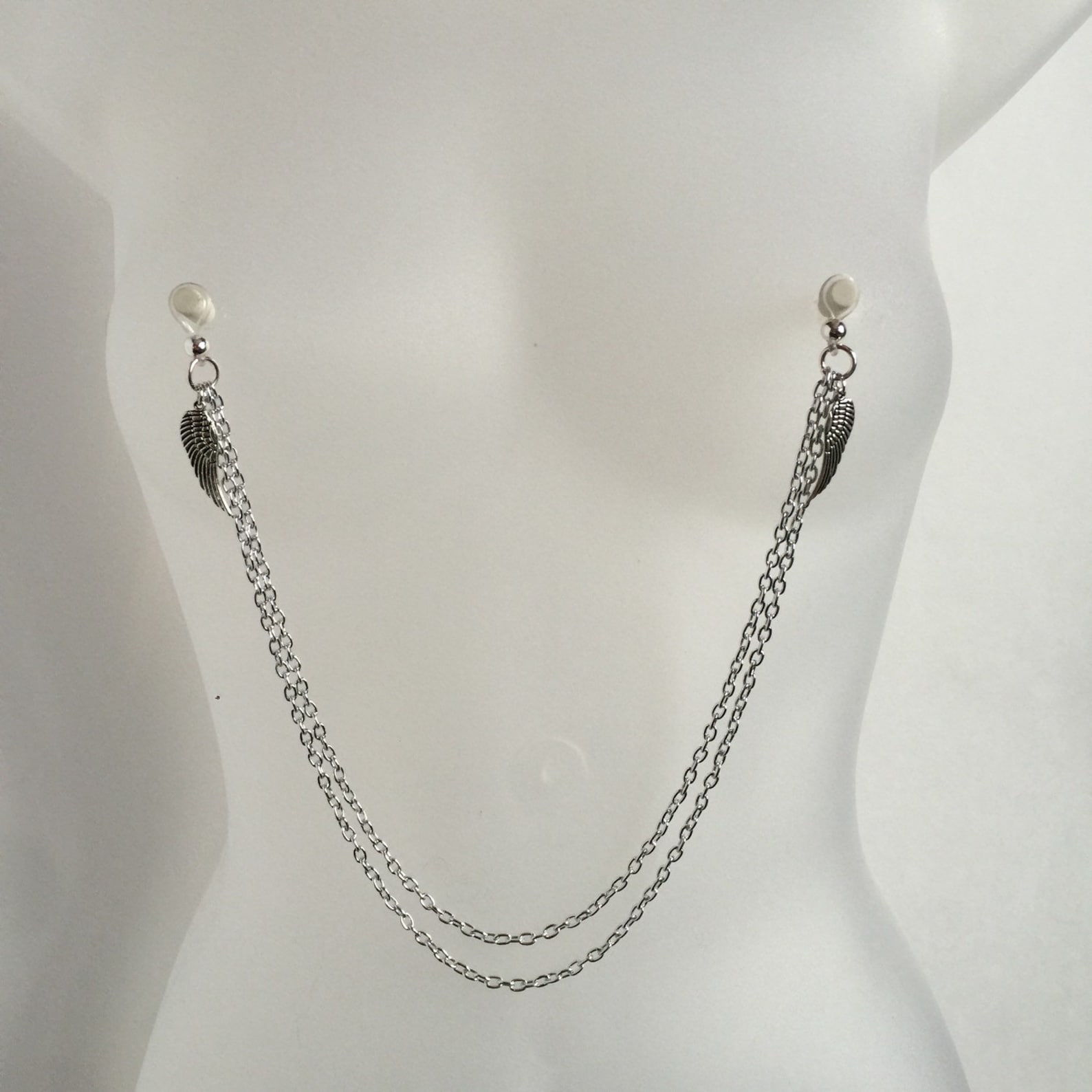 Non pierced nipple dangles with chain nipple noose body Etsy