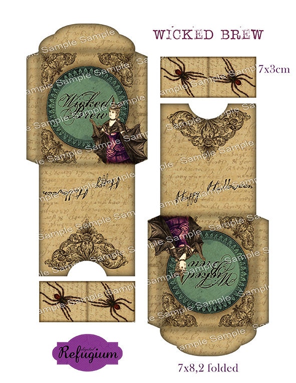 Printable Tea Bag Envelopes INSTANT DOWNLOAD Collage Sheet | Etsy