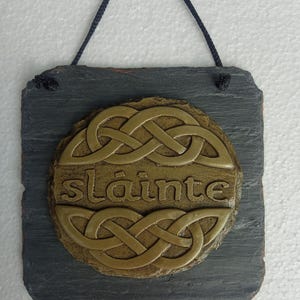 Slainte slate wall plaque
