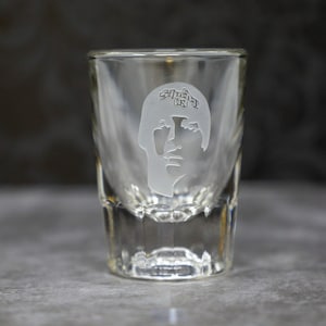 Eminem Inspired Whiskey 2 oz Shot Glass, Etched, 90s Rap Hip Hop Legend, Rapper, Free Shipping, Personalization Available, Slim Shady