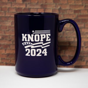 Knope 2024 Election, Leslie Knope for President, Parks and Recreation Inspired Coffee Mug, Etched, Free Personalization & Shipping