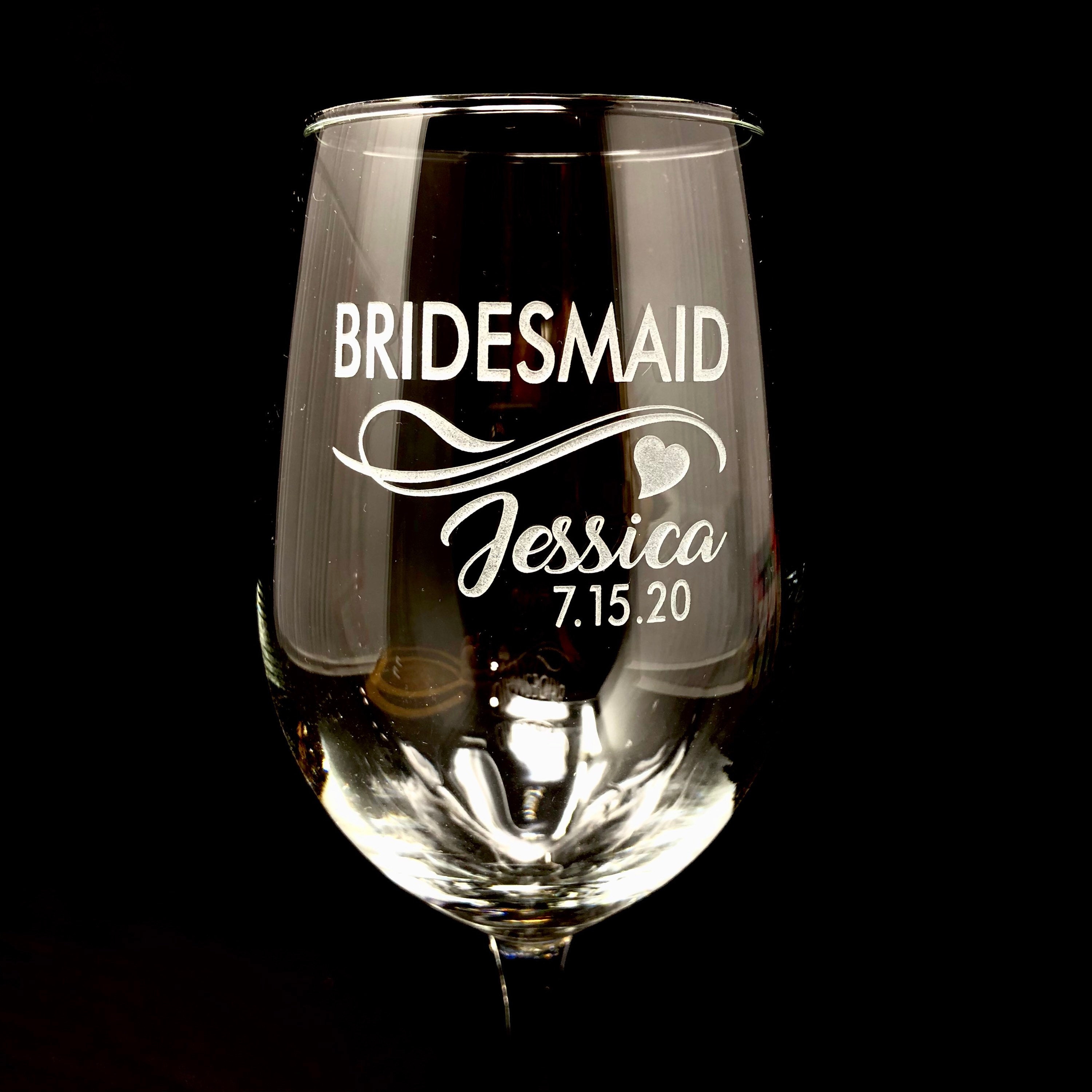 Wedding Bridesmaid & Groomsman -  - Glass Etching