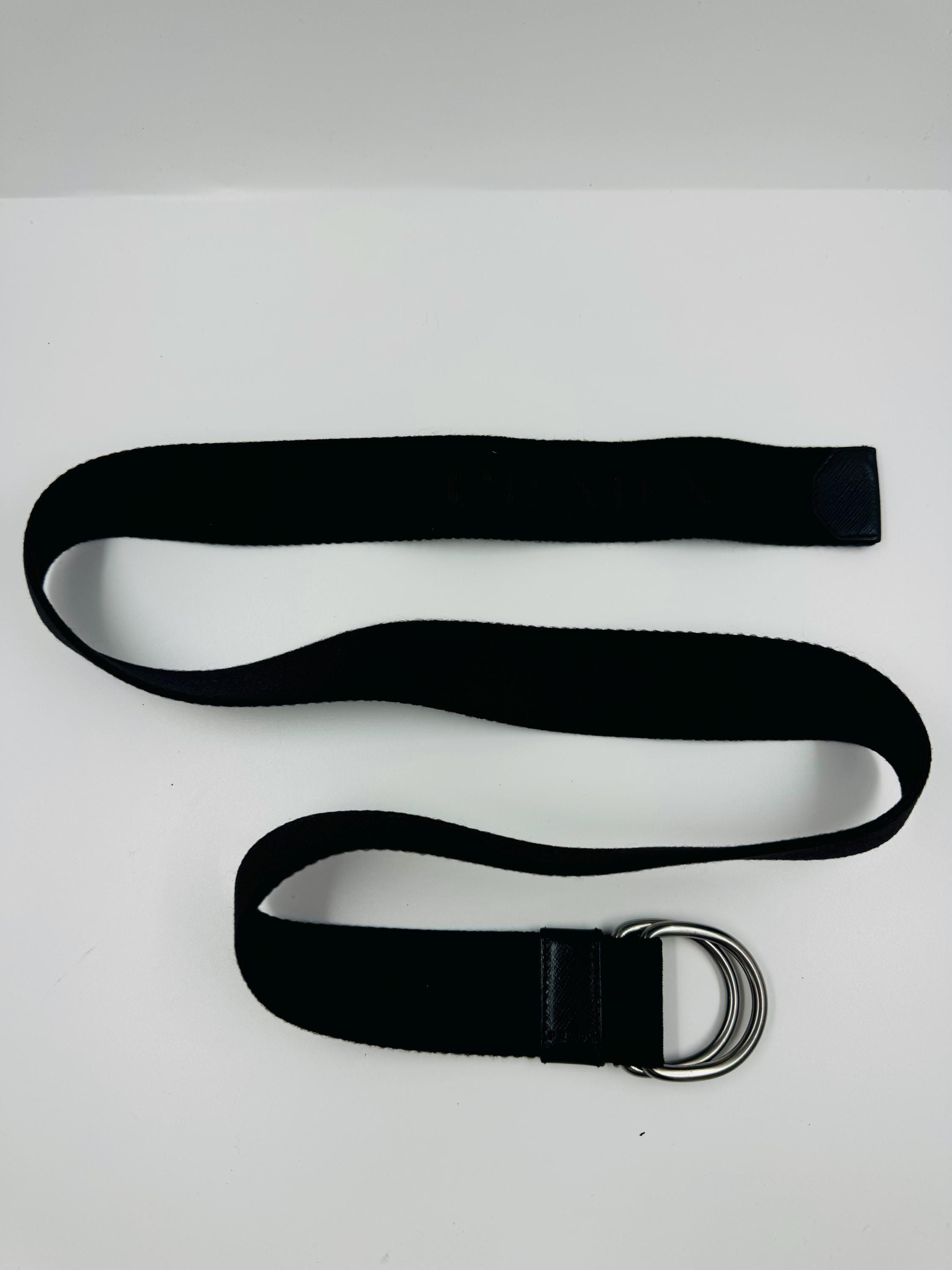 Black Canvas Prada Belt Etsy