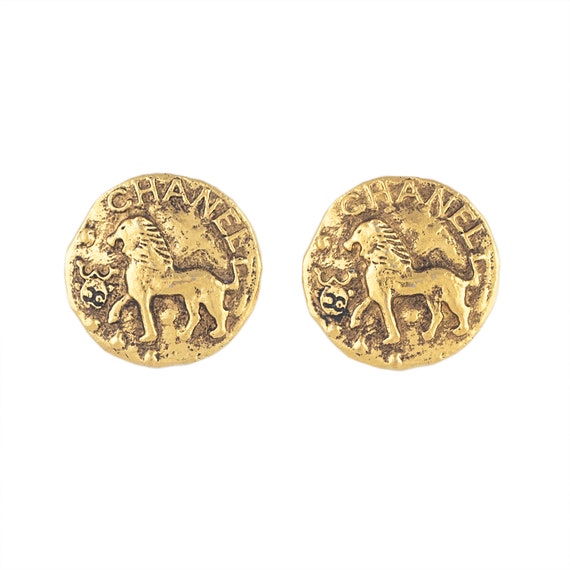Chanel CC Horse Earrings