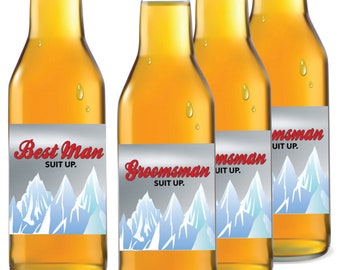 Coors Suit Up Goomsman Proposal Beer Labels - Print and Stick!
