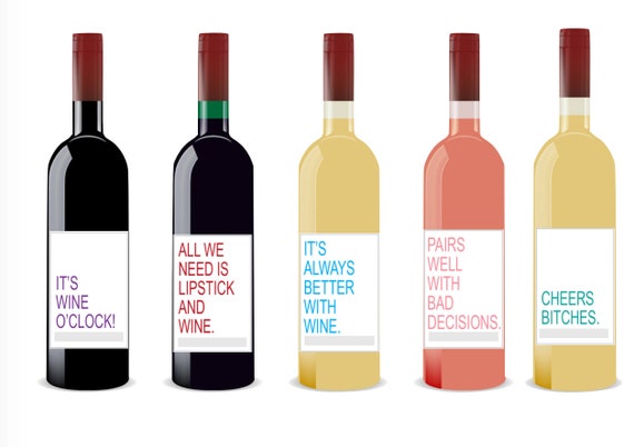 print wine bottle labels