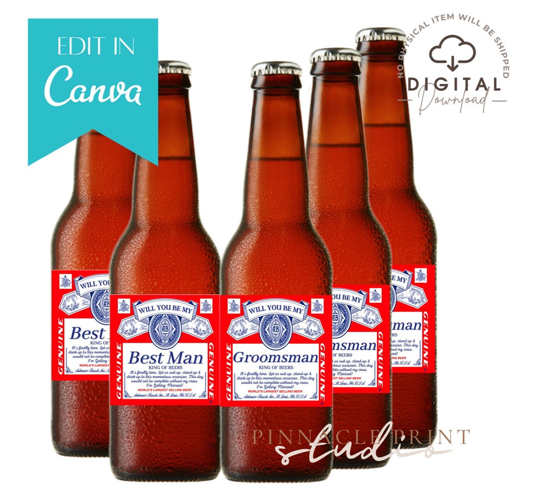 EDITABLE Best Man / Groomsman Proposal Labels DIGITAL DOWNLOAD Edit in ...