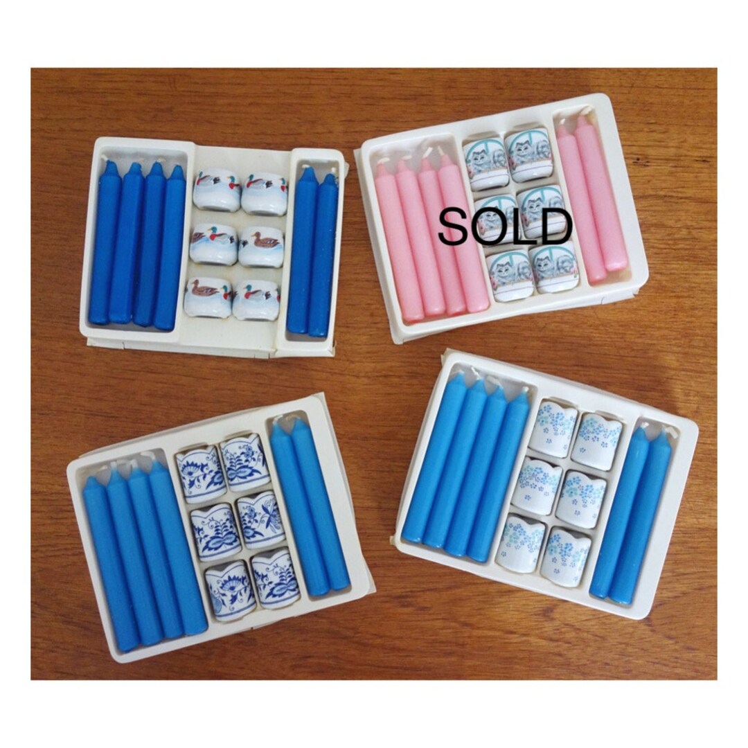 Set 6 Funny Leuchter Candleholders With Candles 3 Designs Etsy