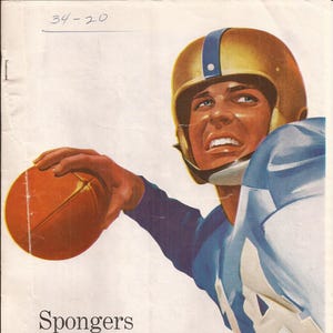 Palmetto Tigers vs Spongers, Vintage Program, Paper Ephemera, Classic Sports Memorabilia, High School Football, Florida Sports